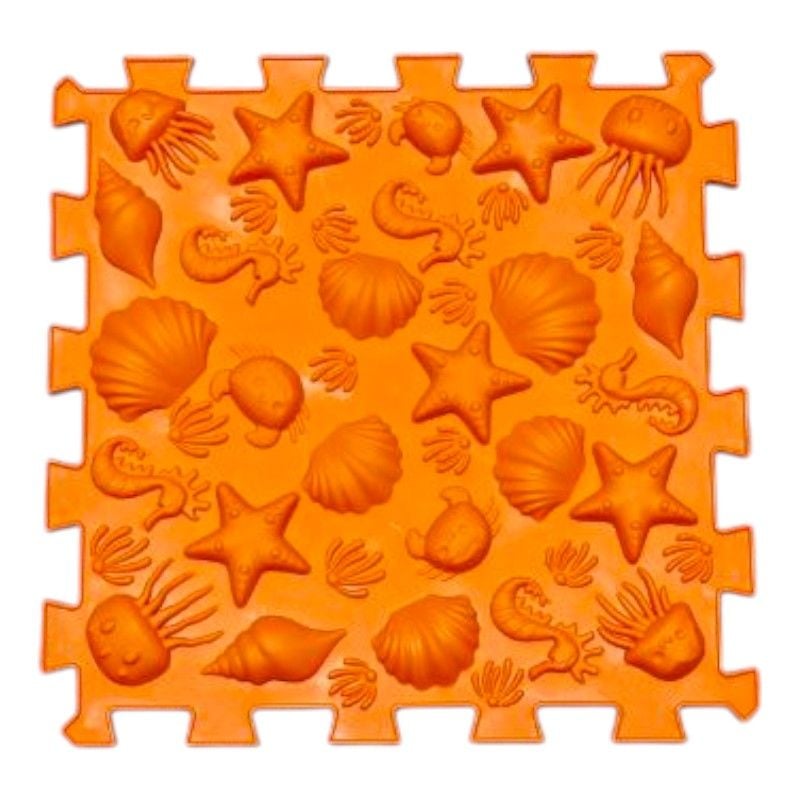 Килимок масажний МОРСЬКИЙ Пазл 1 елемент Ортек 17.06 26*26см  Різнокольорові