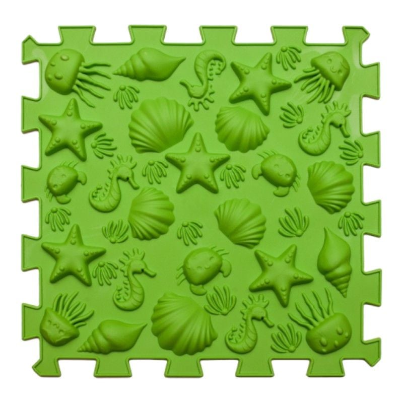 Килимок масажний МОРСЬКИЙ Пазл 1 елемент Ортек 17.06 26*26см  Різнокольорові