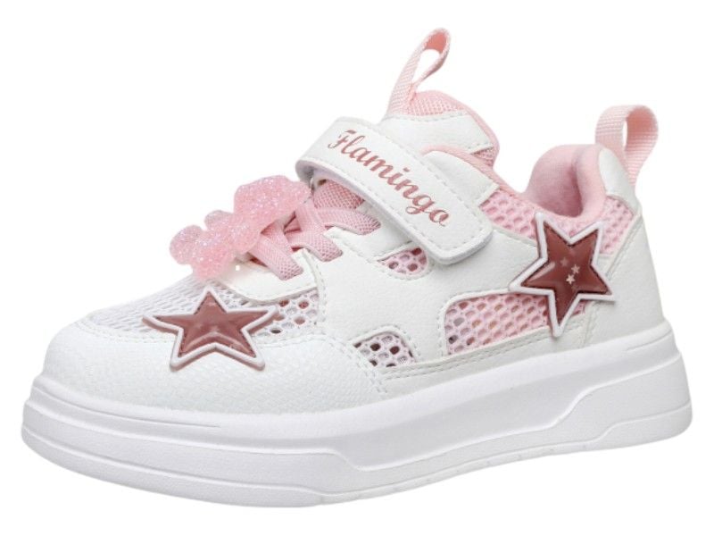 Кросівки Flamingo 23.02 25 15,9см  Біло-рожеві