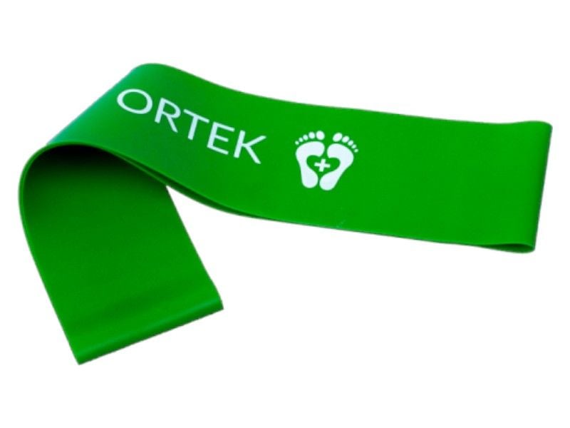 Гумка для фітнесу середнє навантаження Ортек 17.58 25 см  Зелена