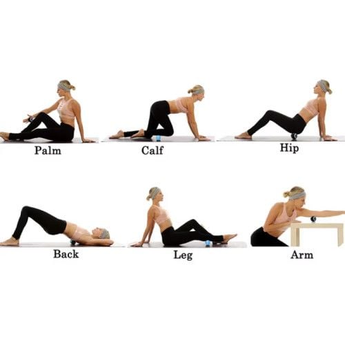 М'яч масажний твердий для тригерних точок 17.60 12,5 см  Різнокольорові