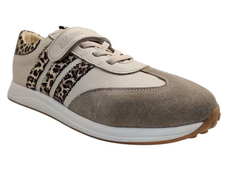 Кросівки з супінатором Bebetom 70.53.242 39 25см  Бежеві з леопардовим