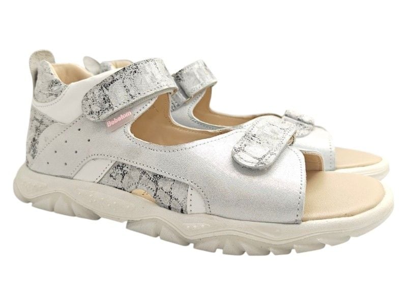 Босоніжки з супінатором Bebetom 70.20.802 39 24,8см  Перламутрово-сріблясті