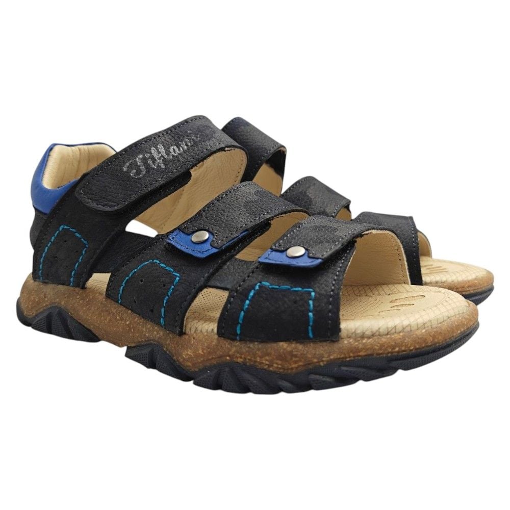 Босоніжки для хлопчиків Tiflani темно-сині з відкритою п'ятою 35  32.01