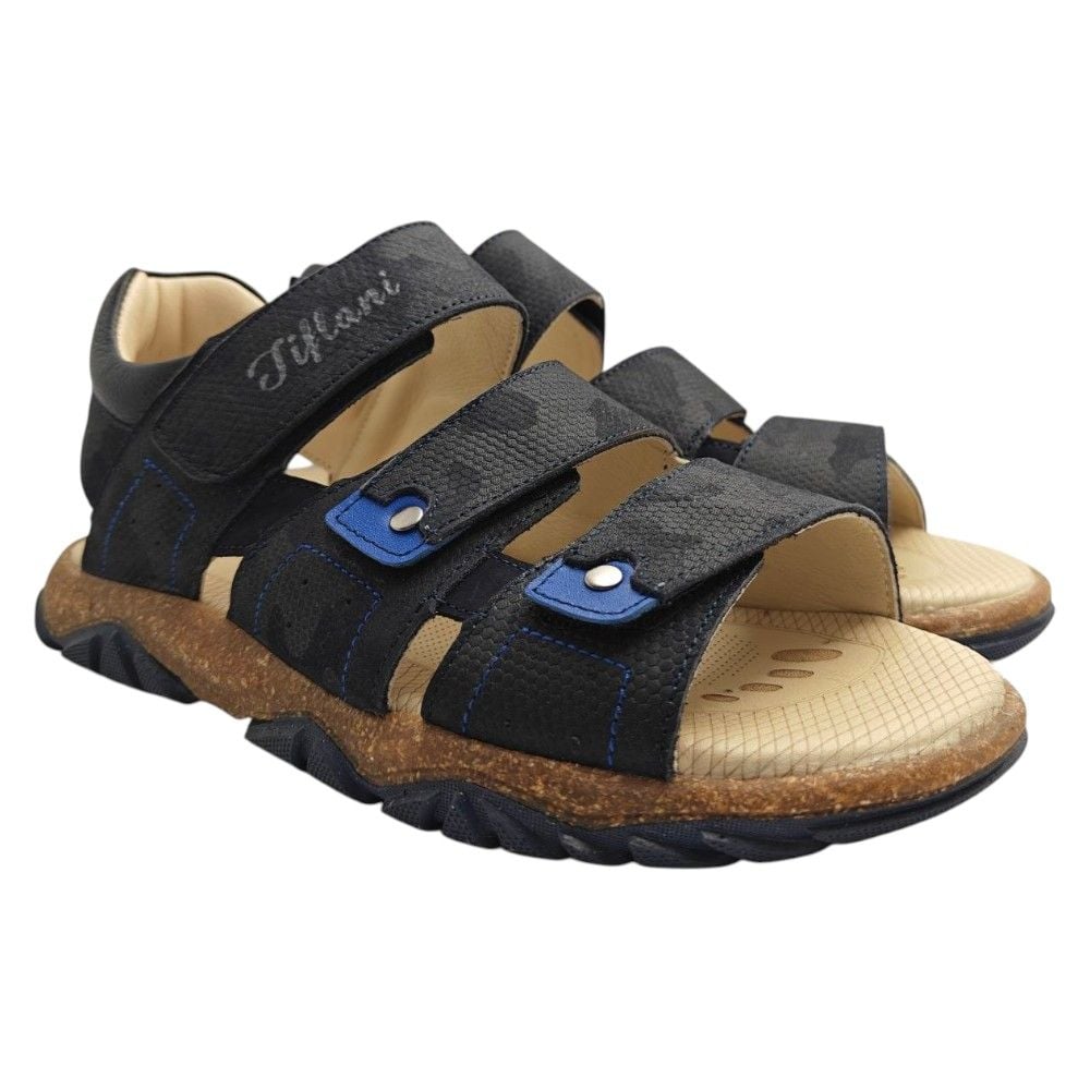 Босоніжки для хлопчиків Tiflani темно-сині з відкритою п'ятою 40  32.01