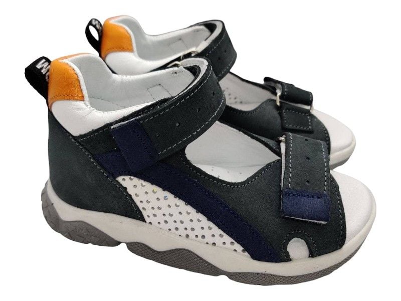 Босоніжки з супінатором Bebetom 70.89.273 30 19,3см  Темно-сірі з білим