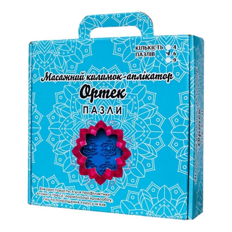Килимок масажний Лотос Пазли 4 елемента Ортек 17.22 1 ел 26*26см  Різнокольорові