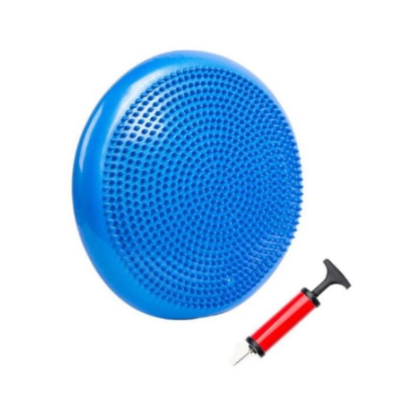 Балансувальна подушка масажна надувна з насосом 17.53 D 33см Різнокольорові